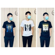 [Huang-RL] Invoice Guess Classic Big Logo Adult Version Short Sleeve T-Shirt T Hot Stamping Black 80