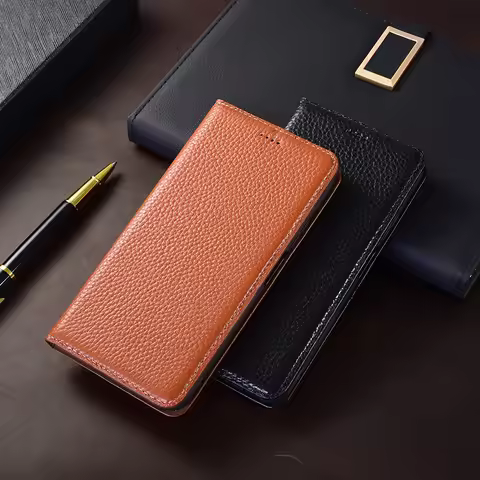 Neutral Genuine Leather Phone Case For Samsung Galaxy Note 20 10 9 8 7 5 Plus Ultra Xcover 4 4S 5 6 