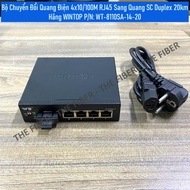 Optical Converter 4x10/100M RJ45 to Optical SC Duplex 20km - WINTOP P/N Brand: WT-8110SA-14-20