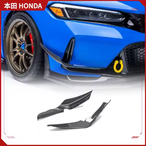 For Honda Civic FL5 Type R Carbon EPA Model Front Bumper Spoiler Wind Blade Auto Parts Body Kit