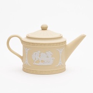 英國製wedgwood稀有米黃碧玉浮雕陶瓷跳舞女神收藏壼 咖啡壼 瓷壼