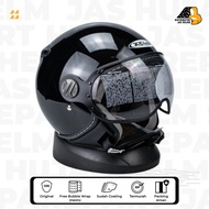 Helm Half Face Zeus 210 Black Glossy