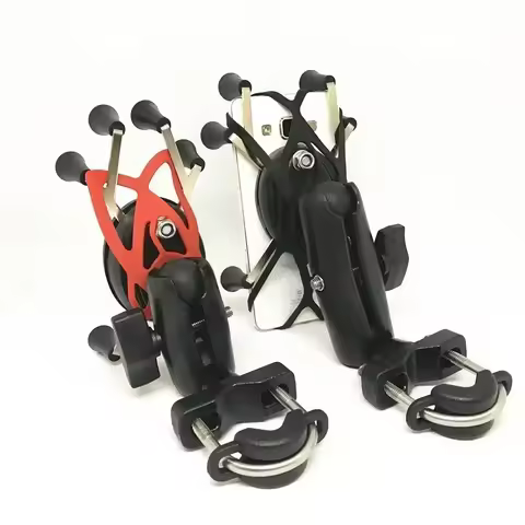 Jadkinsta Generic Quality Plastic Motorcycle Handlebar Rail Mount Cell Phone Smartphone Holder for i