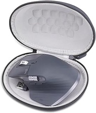 HESPLUS Storage Travel Case for Logitech MX Master 3 / Master 3S Wireless Bluetooth Mouse - (Black Case + Inside Grey)