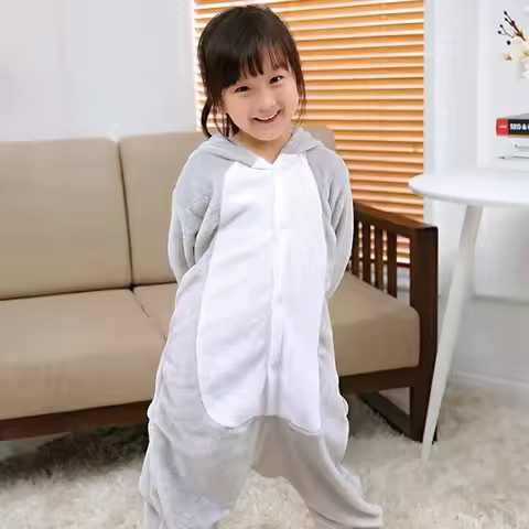 Israel Kid Grey Koala Kigurumi Onesies Children Cartoon Anime Jumpsuit Clothes Costume Girl Boy Cute