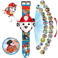 Paw Patrols 3D Projection Digital Watch Dog Marshall Rubble Skye Chase Kid Gift for Boys and Girls A