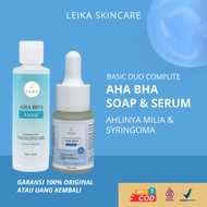 MATA MILIA Package 2 in 1 Serum AHA BHA & AHA BHA SOAP Remove Milia under the Eyes Leika AHA BHA Ser