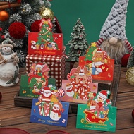 christmas card New Retro Christmas Card Head Greeting Card Gift Card Flower Shop Baking Gift Small C