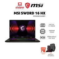 MSI SWORD 16 HX B14VGKG-620MY GAMNG LAPTOP ( I9-14900HX, 16GB D5, 1TB SSD, RTX4070_8GB, 16'' QHD+ 24