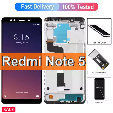 LCD For Xiaomi Redmi Note 5 Pro LCD Display With Frame For Redmi Note 5 Display Replacement Digitize