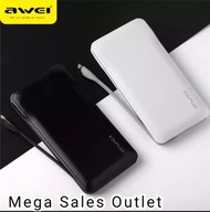 大牌子 awei P510K  Power Bank with Cable 10000mA [自帶線智能多輸出移動電源］附 Lighting, Micro USB &amp; Type-C頭