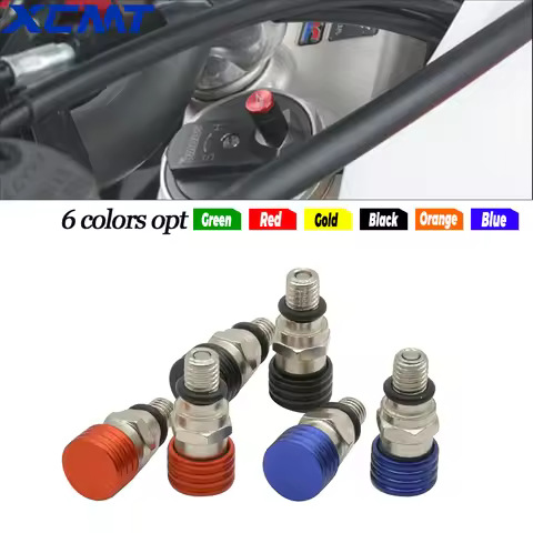 Motorcycle M5*0.8cm Fork Air Bleeder Valve For Yamaha Suzuki Kawasaki Honda CR250 CR500 CRF150R CRF2