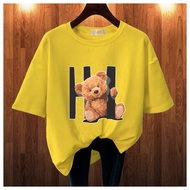 GET FASHION - BAJU KAOS WANITA DEWASA BEAR HI KOREAN STYLE OVERSIZE VIRAL