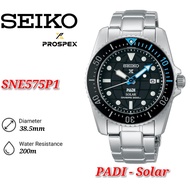 Seiko SNE575P1 Prospex PADI Compact Solar Scuba Diver Solar Power Special Edition Sapphire Glass Div