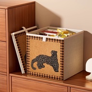 Middle Ancient Style Household Storage Box Large Capacity Folding Grid Cabinet Toy Sorting Box Fabri