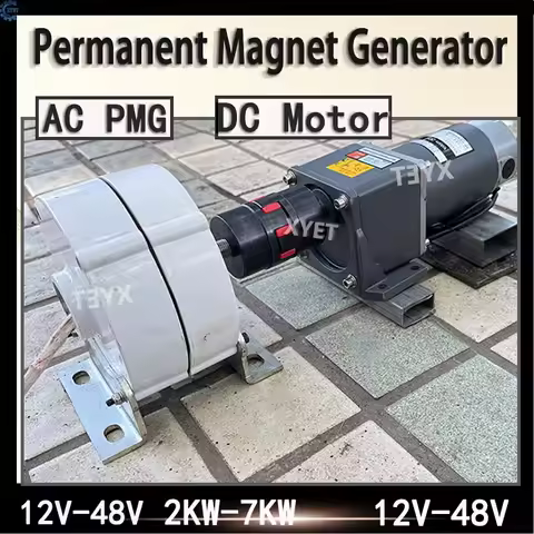 2KW 3KW 5KW 6KW 7KW Permanent Magnet Generator 12V 24V 48V Free Energy Generator Set With DC Motor M