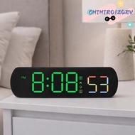 CHIHIRO1ZQRV Digital Alarm Clock, Temperature Sensor 12/24 Hour Format Digital Desktop Clock, Portab