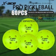 X-ace Pro-40 Pickleball Balls 60Pcs, High Visibility Green, Seamless One-piece Construction, Perfect