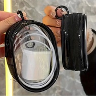 Multifunctional Clear Data Cable Storage Box Outdoor Travel Headset Storage Bag Data Cable Round Sto