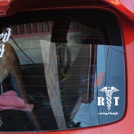 Car Sticker Decals - Car Sticker Decals RT Caduceus Size 6 inches by 4.7 inches