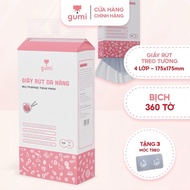 Box of 6 Gumi Wall-Mounted Multi-Purpose Tissue Bags 360 Sheets 4 Layers, Wall-Mounted Tissue, Soft,