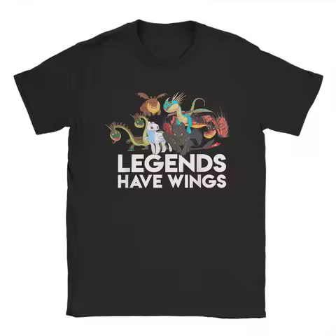 How To Train Your Dragons 3 Hidden World Legends Have Wing T Shirt O-Neck Plus Size Clothes Short-Sl