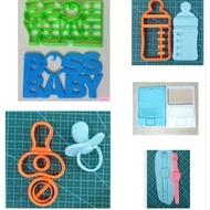Boss Baby Feeding Bottle Laptop Watch Fondant Cutter