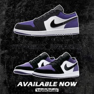 Nike Air Jordan 1 Low'court Purple'originals 100% kualiti 553558125 kasut bola keranjang untuk lelak