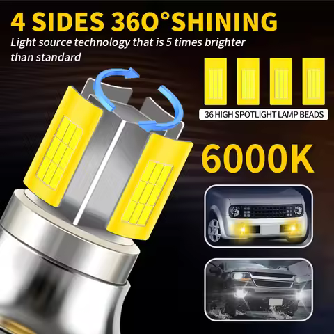 2PCS H11 H8 H9 LED Fog Light Bulbs Canbus For Honda Pilot 06-19 Accord 06-15 HR-V 07-18 Ridgeline 17