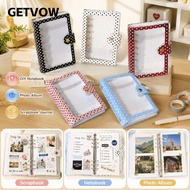 GETVOW Polka Dot  Binder, PVC  A7 Binder Cover, Multi-functional Polka Dot A7 Photocard Holder Album