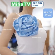 High quality handmade corsage, 20cm sky blue rose, elegant corsage, bag pin | MihaTV fashion design