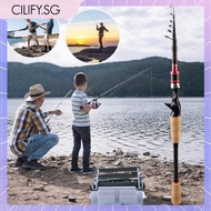 [Cilify.sg] Telescopic Travel Fishing Rod Bait Fishing Rod Lightweight Carbon Fiber Lure Rod