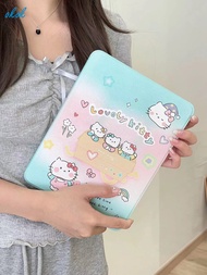 Okok đáng yêu hello kitty 360 ° chân quay bằng da nắp gập vỏ máy tính bảng cho ipad mini 6 5 4 3 2 1