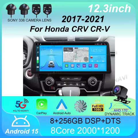 12.3inch Android 15 For Honda CRV CR-V 2017 2018-20211920*720 Car Multimedia Radio DVD QLED Screen C