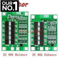 3S 40A BMS 11.1V 12.6V 18650 lithium battery protection Board with balanced Version for drill 40A cu