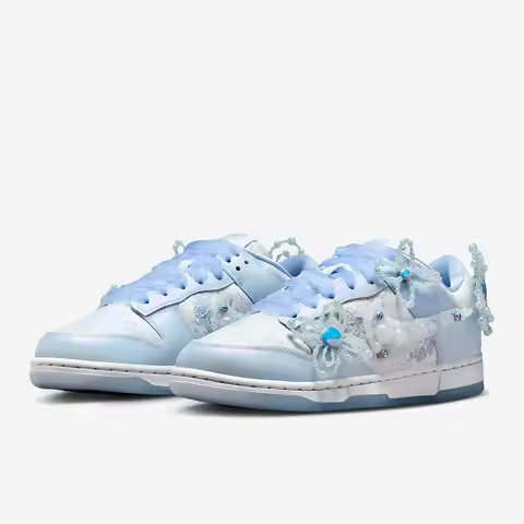 Nike Authentic Dunk Low Women's Fashion Floral Lightweight Casual Sneakers HV8575-100