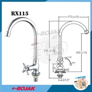 DOE RX115 / RX116(RP)  Water Tap  Kitchen Faucet Sink Tap Basic Series Cross Handle Wall Mounted Kit