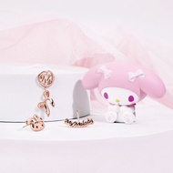 Kuromi & MyMelody心動系列-美樂蒂晶鑽造型耳環
