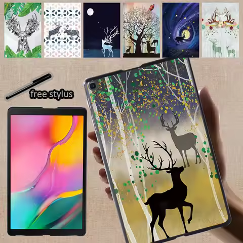 Tablet Case for Samsung Galaxy Tab S7 11/Tab S6 Lite 10.4/Tab S6 10.5/S4 10.5/Tab S5e 10.5 Deer Prin
