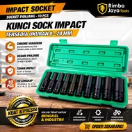 MATA 10Pcs Socket Bits 1/2‘s 8-24mm Impact Socket/ shock wrench Impact socket set/ Impact sock impac