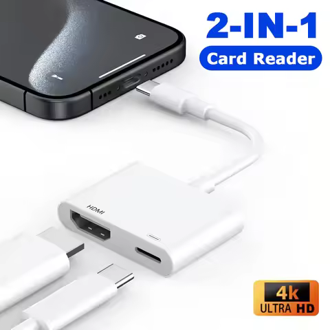 Type-C to HDMI for TV Adapter with Charging Port HDMI to Type-C Adapter for iPhone 17/16/15 Series/i