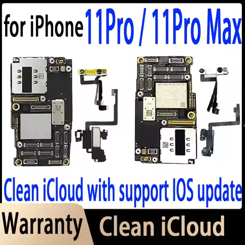 For iPhone 11 Pro Motherboard With Face ID Unlocked Free iCloud With IOS System Update logic board F