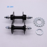 Fixed gear bike Bearings hub 20 24H holes Aluminum alloy front rear hub city bicycle with fixed flyw