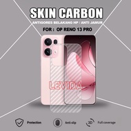 Garskin Carbon Oppo Reno 13 Oppo Reno 13F Oppo Reno 13 Pro Skin Carbon Transparan Anti Gores Belakan