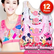Grosir 1 Lusin (12 Pcs) Miniset Anak Perempuan / Remaja / BH Remaja Putri / Miniset Anak Cewek ABG