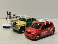 TOMICA - 3車1套 淨車 - 3部 中國製 - 跟全新透明盒3個