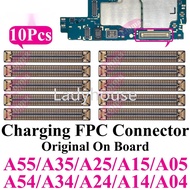 10pcs Charging FPC Connector For Samsung Galaxy A54 A34 A14 A04 A35 A55 A25 A15 A05s A24 USB Charger
