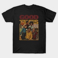 Vintage RETRO STYLE T-Shirt-GOOD TIMES tv show 70S Authentic Cotton 1 S-5XL Sexy Black