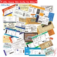 ❉ Airlines Flight Series 02 - Airline Company Tickets Air Boarding Pass Tickets Stickers ❉ 55Pcs/Set Waterproof DIY Mixed Doodle Decals Stickers