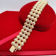 Rantai Tangan / Gelang Dewasa ROTI BUN 2.4CM cop916 EMAS KOREA Bracelet MURAH